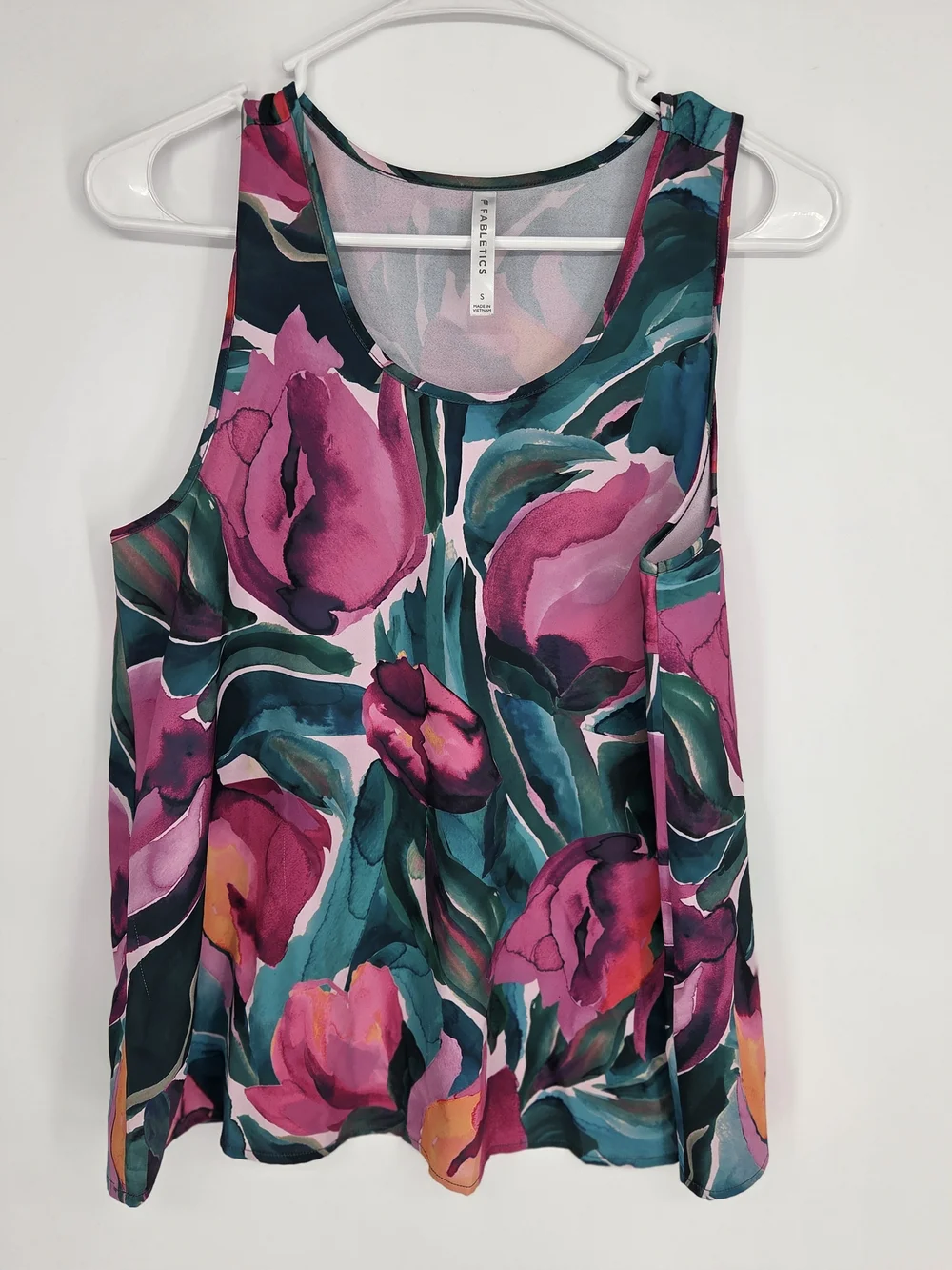 Fabletics EcoSatin Pajama Set - Painted Tulips Floral (2-Piece) Size Small